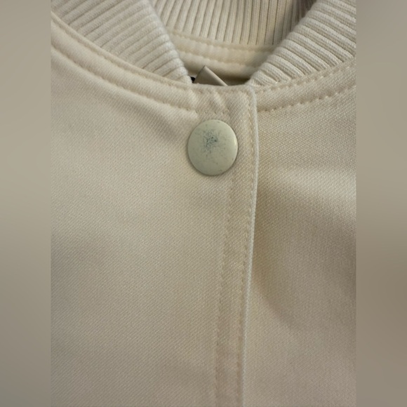 Jason Wu Bomber Jacket Women's Size Medium Cream Button up - Picture 4 of 12